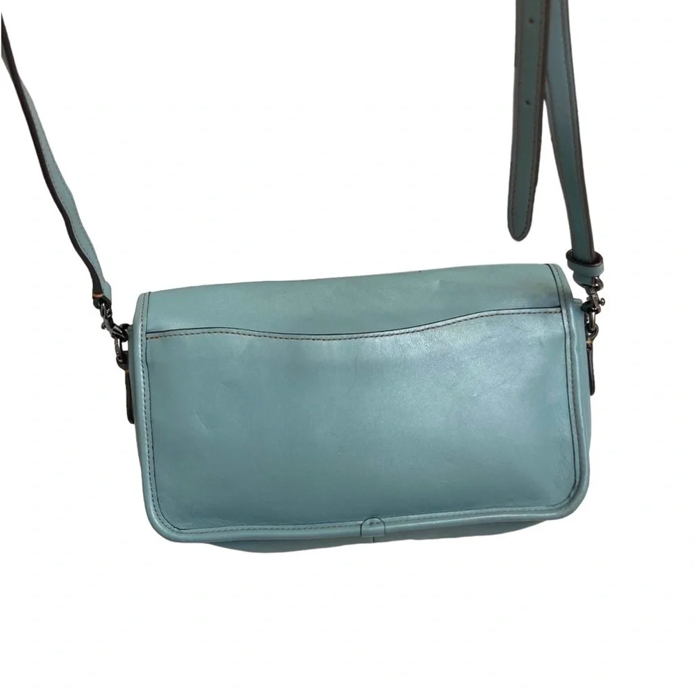 Coach 57325 Turnlock Crossbody in Glovetanned Leather blue
